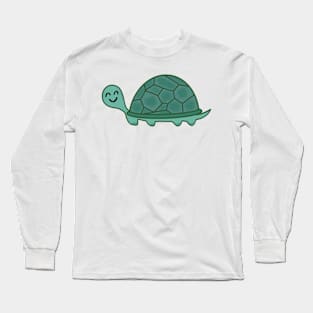 Cute Smiling Tortoise Turtle Long Sleeve T-Shirt